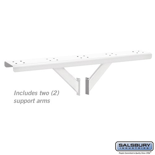Salsbury Spreader - 5 Wide with 2 Supporting Arms - for Rural Mailboxes - White - Sweatfully