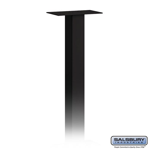 Salsbury Standard Mailbox Post - In-Ground Mounted - Black - Sweatfully