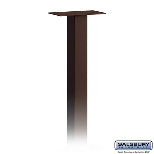Salsbury Standard Mailbox Post - In-Ground Mounted - Bronze - Sweatfully