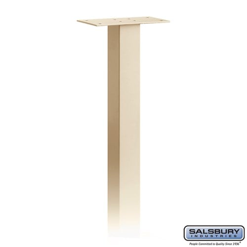 Salsbury Standard Mailbox Post - In-Ground Mounted - Sandstone - Sweatfully