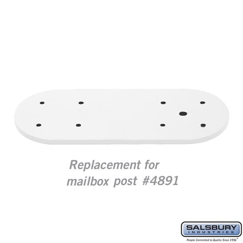 Salsbury Arm Kit - Replacement for Classic Mailbox Post - 1 Sided - White - Sweatfully