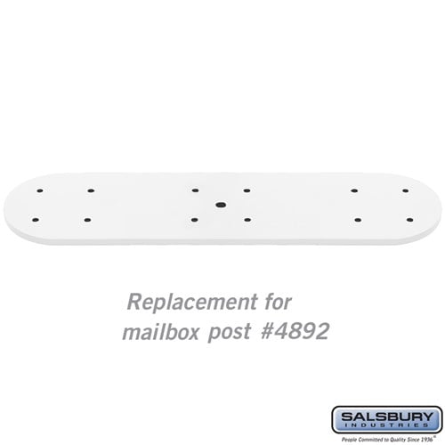 Salsbury Arm Kit - Replacement for Classic Mailbox Post - 2 Sided - White - Sweatfully