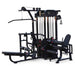 4 Stack Megatron Compact Multi-Gym  - Muscle D Fitness - Space Saving - Leg Extension & Curl, Lat Pull, Low Row, Multi-Press - Sweatfully