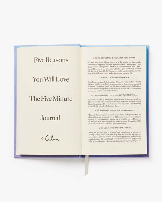 Calm x The Five Minute Journal - Sweatfully