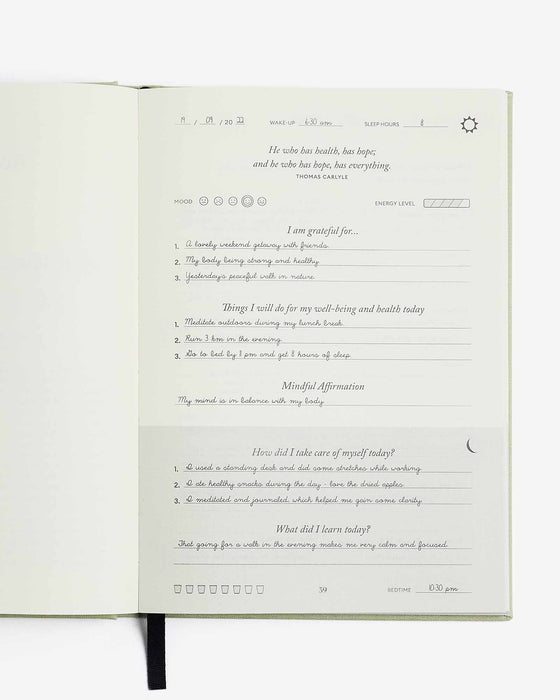 The Five Minute Journal Health & Fitness Edition - Sweatfully