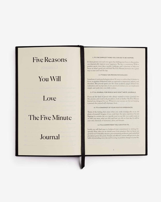 The Five Minute Journal - Bold Black - Sweatfully