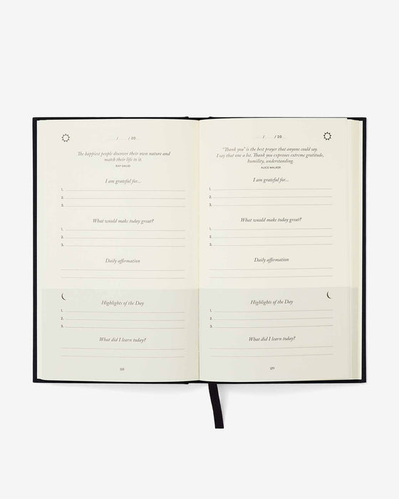 The Five Minute Journal - Bold Black - Sweatfully
