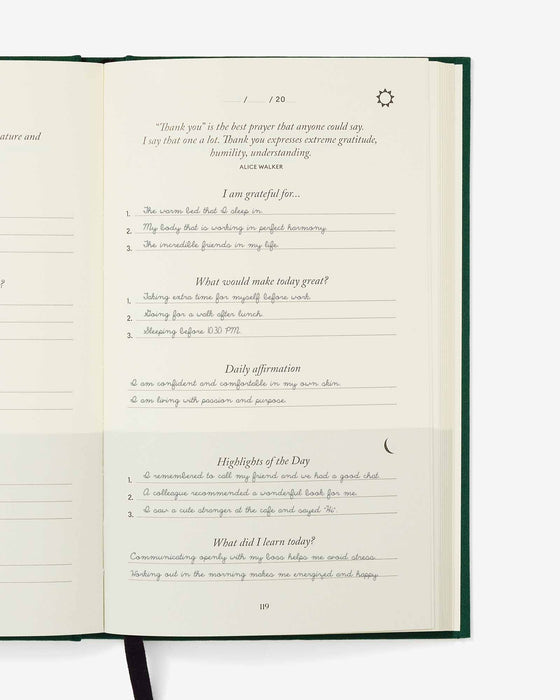 The Five Minute Journal - Earth Green - Sweatfully