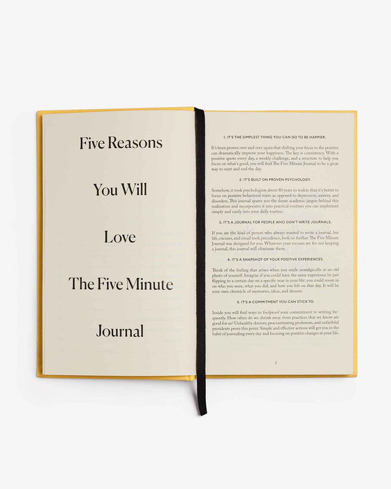 The Five Minute Journal - Sunshine Yellow - Sweatfully