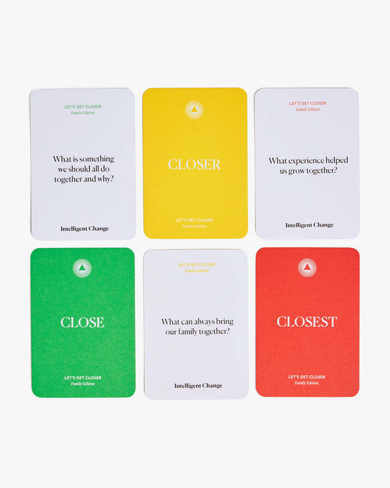 Get Closer Conversation Game: Family - Family - Sweatfully