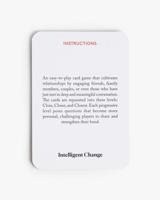 Get Closer Conversation Game - Original - Sweatfully