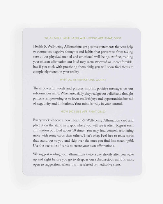 Mindful Affirmations for Health & Wellbeing - Sweatfully