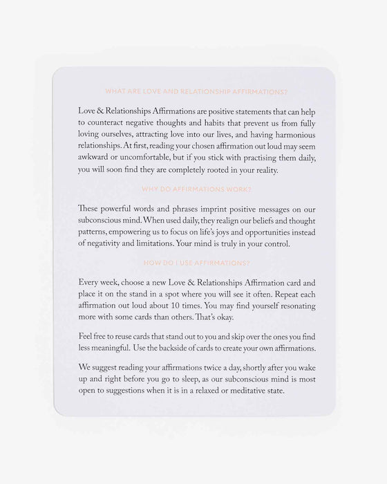Mindful Affirmations for Love & Relationships - Sweatfully
