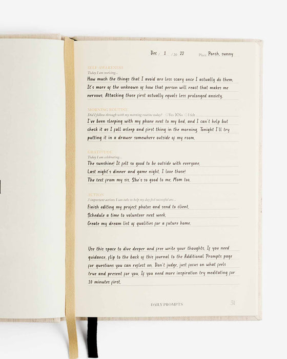 Notes to Mindfulness Journal - Linen - Sweatfully