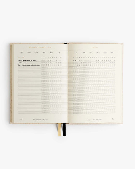 Notes to Mindfulness Journal - Linen - Sweatfully