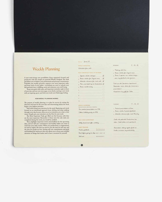 Productivity Weekly Desk Pad - Sweatfully