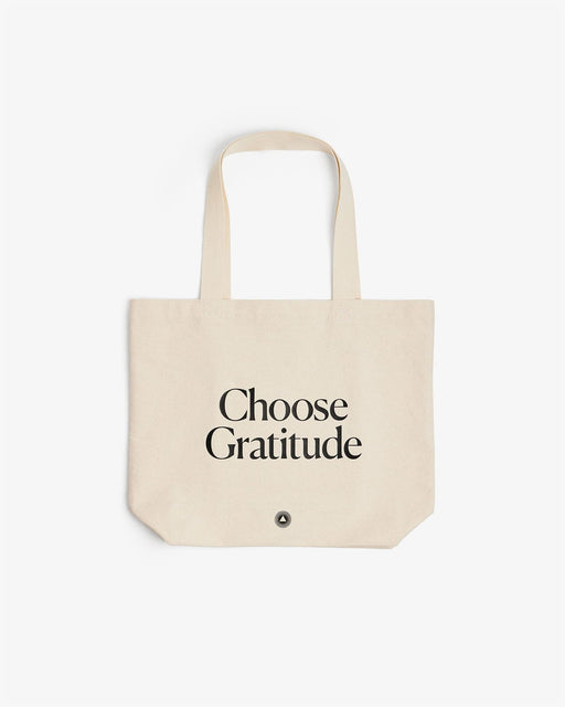 Organic Cotton Tote Bag – Choose Gratitude - Sweatfully