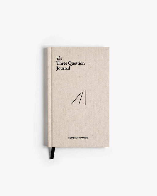 The Three Question Journal - Linen - Sweatfully