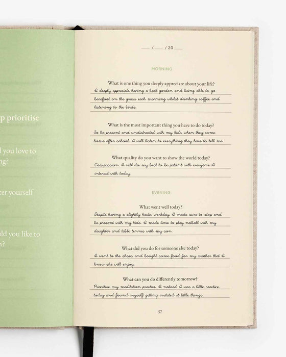 The Three Question Journal - Linen - Sweatfully