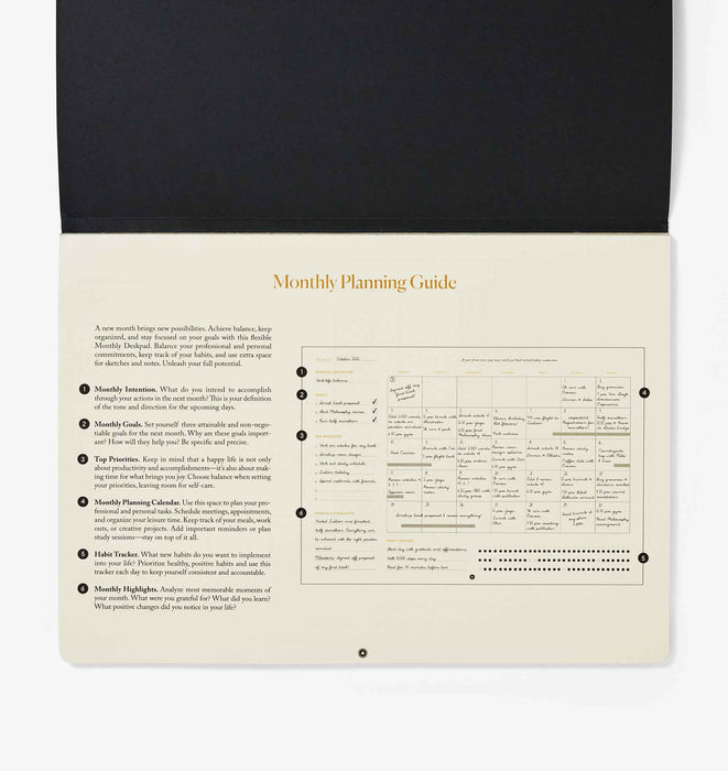 Productivity Monthly Desk Pad - Sweatfully