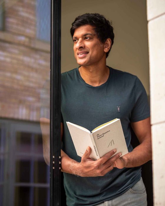 The Three Question Journal - Linen - Sweatfully