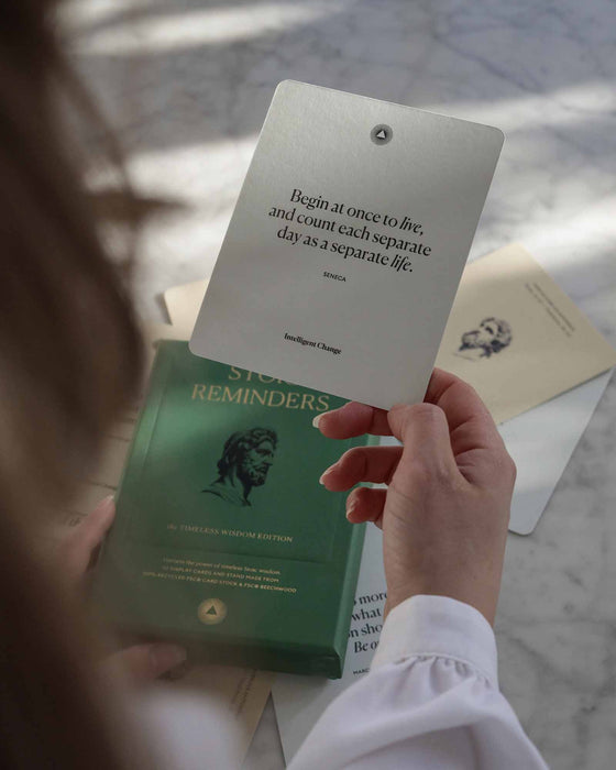 Stoic Reminders Quote Cards - Sweatfully