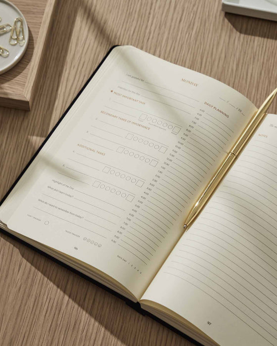 Productivity Planner - Black - Sweatfully