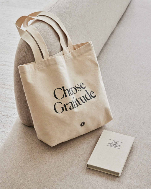 Organic Cotton Tote Bag – Choose Gratitude - Sweatfully