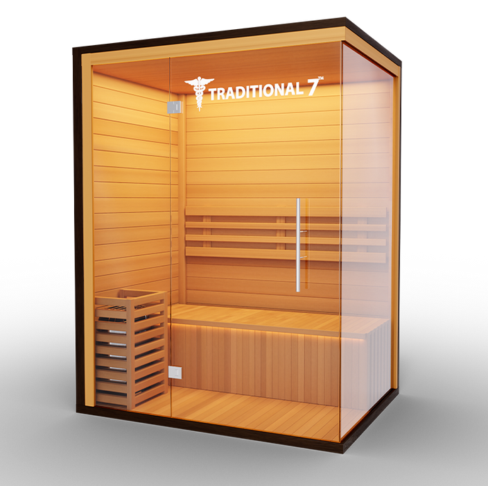3 Person Home Steam Sauna | Traditional 7™ - Sweatfully
