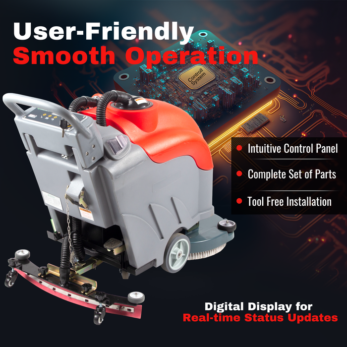 SM560 22“ Walk-Behind Floor Scrubber Dryer Machine – Industrial-Grade Cleaning Efficiency - Sweatfully