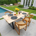 Ubud Natural Teak 4-6 Person Indoor or Outdoor Dining Table - 79" - Sweatfully