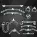 Complete Cable Attachment Kit #4 - Muscle D Fitness - Triceps Rope - Lat Bar - Single Handles - Low Row Bar - Training Bar - Sweatfully