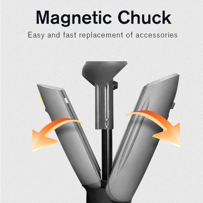 SM430 17" Walk-behind Floor Scrubber Machine, 360 Degree Rotating Head, 10000 sqft/h, Cordless Rechargeable Lithium Battery - Sweatfully