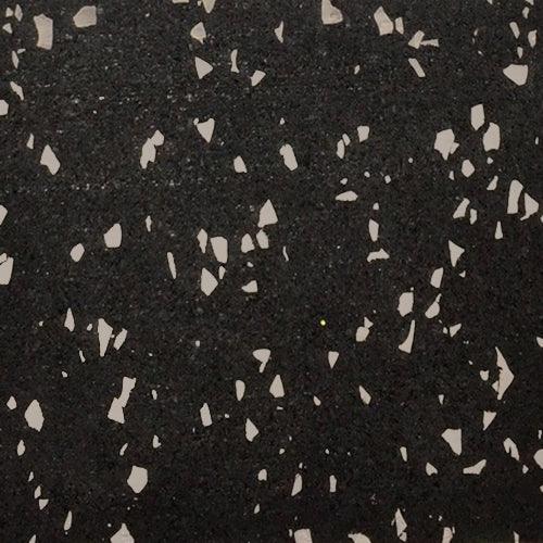 Rubber Gym Flooring - Black with Gray Fleck - Muscle D Fitness - 6m & 8mm Thickness - Sweatfully