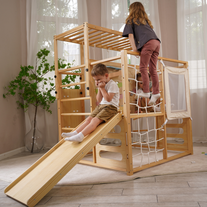 Alpine Adventure Indoor Play Gym – Climber, Slide & Kids Activity Set - Sweatfully