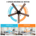 52" Kashmir Traditional Downrod Mount Reversible Ceiling Fan with Lighting and Remote Control - Sweatfully