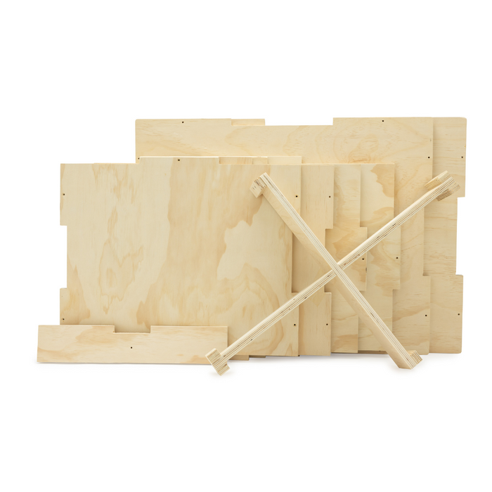 3-in-1 Wood Plyo Cube – Adjustable 20/24/30" Plyometric Box for Jumps, Step-Ups, and Strength Training – Heavy-Duty Poplar & Eucalyptus Construction – Flat Pack with Easy Assembly - Sweatfully