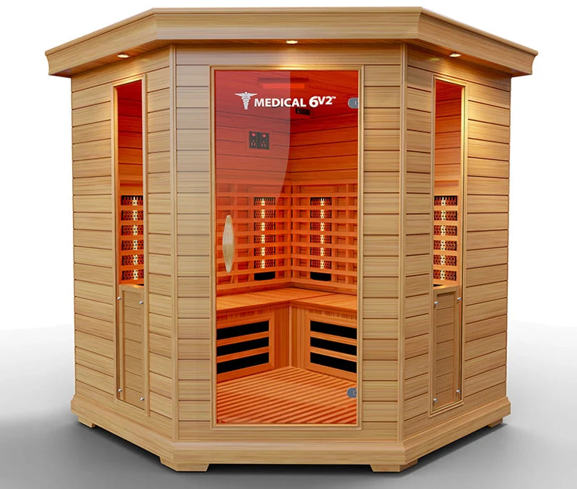 6 Person Indoor Infrared Full Spectrum Sauna | Medical 6 Plus™ - Sweatfully