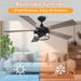 52" Windmill Industrial Downrod Mount Reversible Ceiling Fan with Lighting and Remote Control - Sweatfully