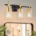 Jasper Modern Clear Glass 3-Light Bathroom Vanity Light - Sweatfully