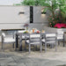 Outdoor 7-Piece Patio Table and Chairs Set for 6 with 72.8" Rectangle Table, Removable Cushions for Backyard, Garden, Poolside - Sweatfully