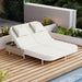 Outdoor Daybed, Patio Rattan Daybed with 5-Position Adjustable Backrest and Removable Cushions & Pillows for Garden, Backyard, Poolside - Sweatfully