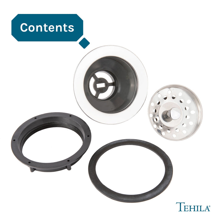 Basket Strainer Chrome Finish - Sweatfully