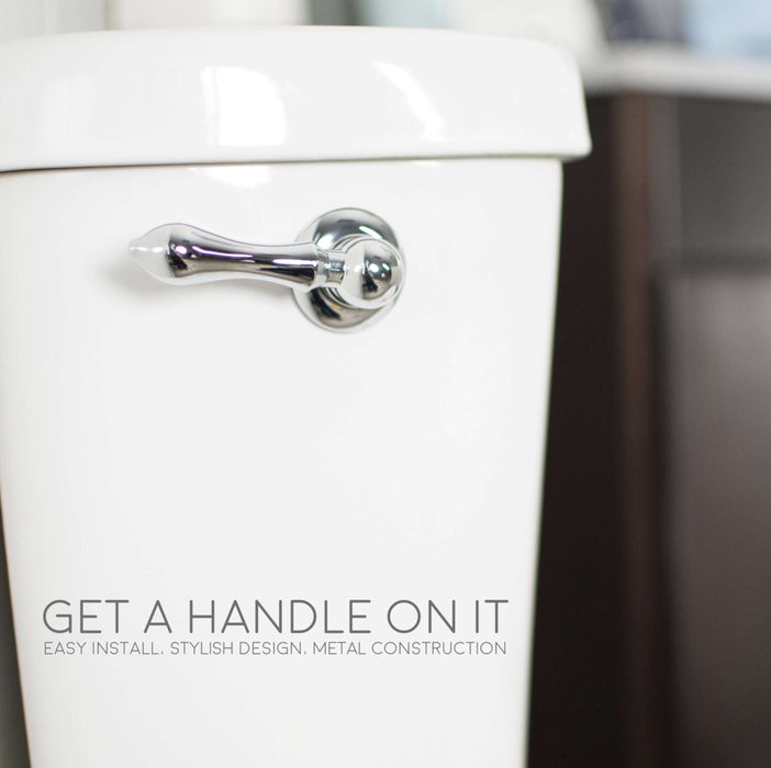 Universal Toilet Flush Replacement Handle (Chrome Finish) - Sweatfully
