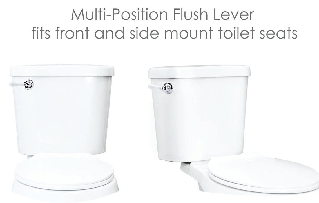 Universal Toilet Flush Replacement Handle (WhiteFinish) - Sweatfully