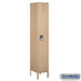 Salsbury 15" Wide Single Tier Standard Metal Locker - 1 Wide - 6 Feet High - 15 Inches Deep - Tan - Unassembled - Sweatfully