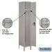 Salsbury 15" Wide Single Tier Standard Metal Locker - 1 Wide - 6 Feet High - 18 Inches Deep - Gray - Unassembled - Sweatfully