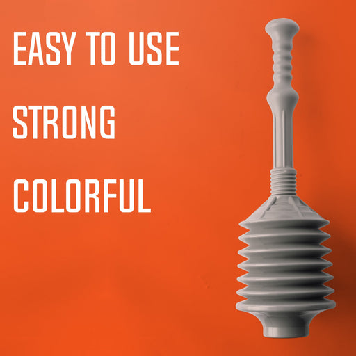 Bellows Accordion Toilet Plunger (Grey) - Sweatfully