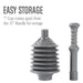 Bellows Accordion Toilet Plunger (Grey) - Sweatfully