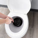 Antimicrobial Bellows Accordion Toilet Plunger with Black Storage Tray (Black) - Sweatfully